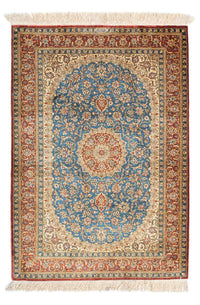 Tapis persan - Ghom - 117 x 80 cm - turquoise
