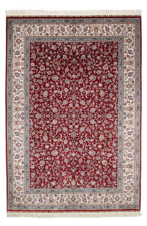 Tapis oriental - Hereke - 246 x 170 cm - rouge foncé