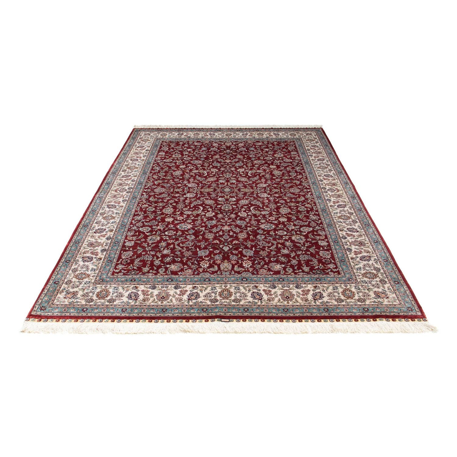 Tapis oriental - Hereke - 246 x 170 cm - rouge foncé