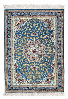 Tapis persan - Ghom - 86 x 60 cm - bleu