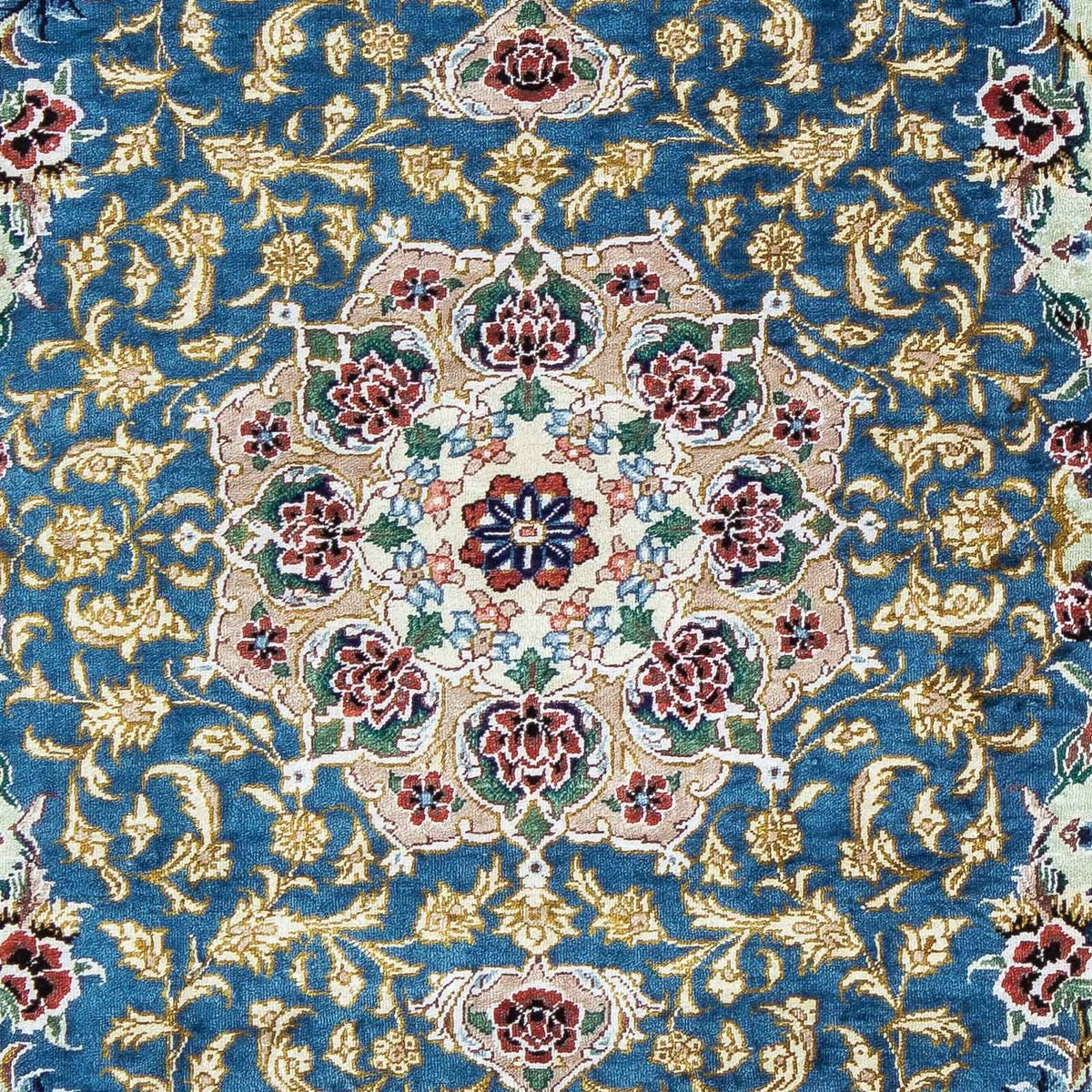 Tapis persan - Ghom - 86 x 60 cm - bleu