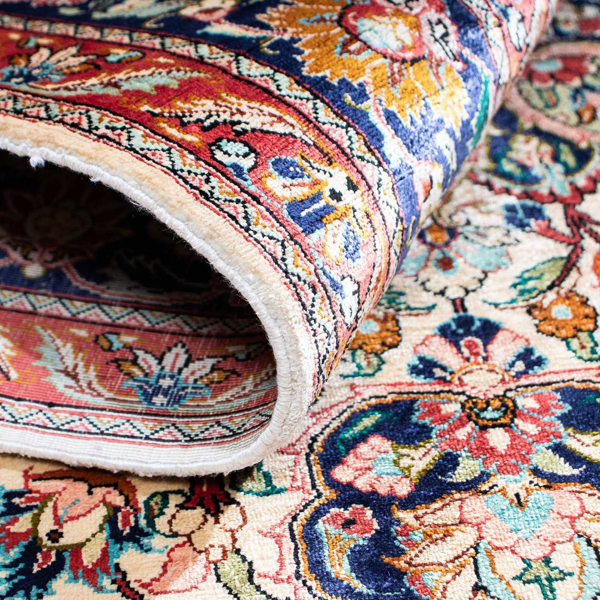 Tapis persan - Ghom - 155 x 104 cm - beige