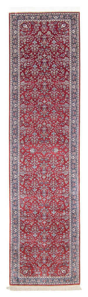 Tapis de couloir Tapis oriental - Hereke - 369 x 78 cm - rouge foncé