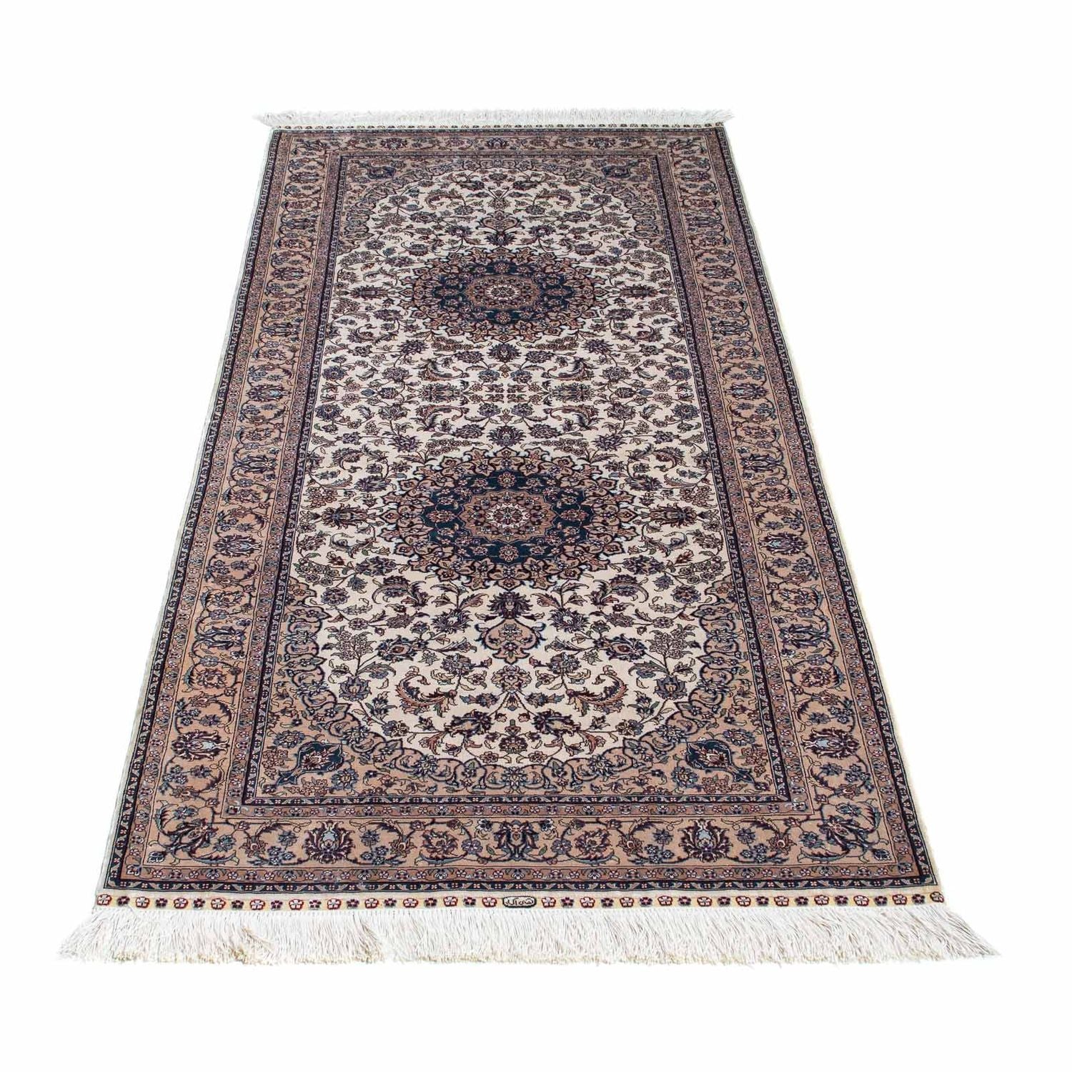 Tapis de couloir Tapis oriental - Hereke - 185 x 78 cm - beige
