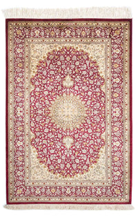 Tapis oriental - Hereke - 122 x 76 cm - rouge foncé