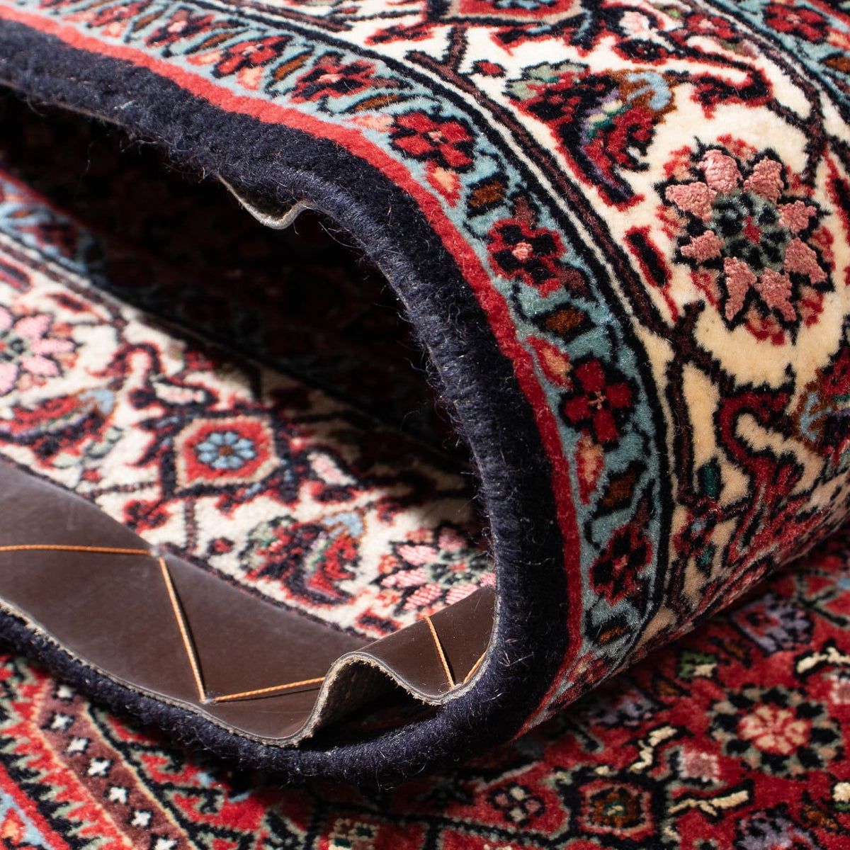 Tapis de couloir Tapis persan - Bidjar - 305 x 78 cm - rouille