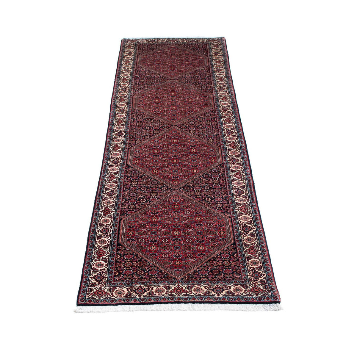 Tapis de couloir Tapis persan - Bidjar - 305 x 78 cm - rouille