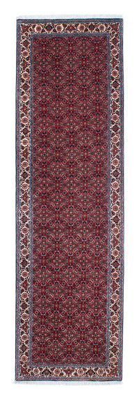 Tapis de couloir Tapis persan - Bidjar - 295 x 84 cm - rouge foncé