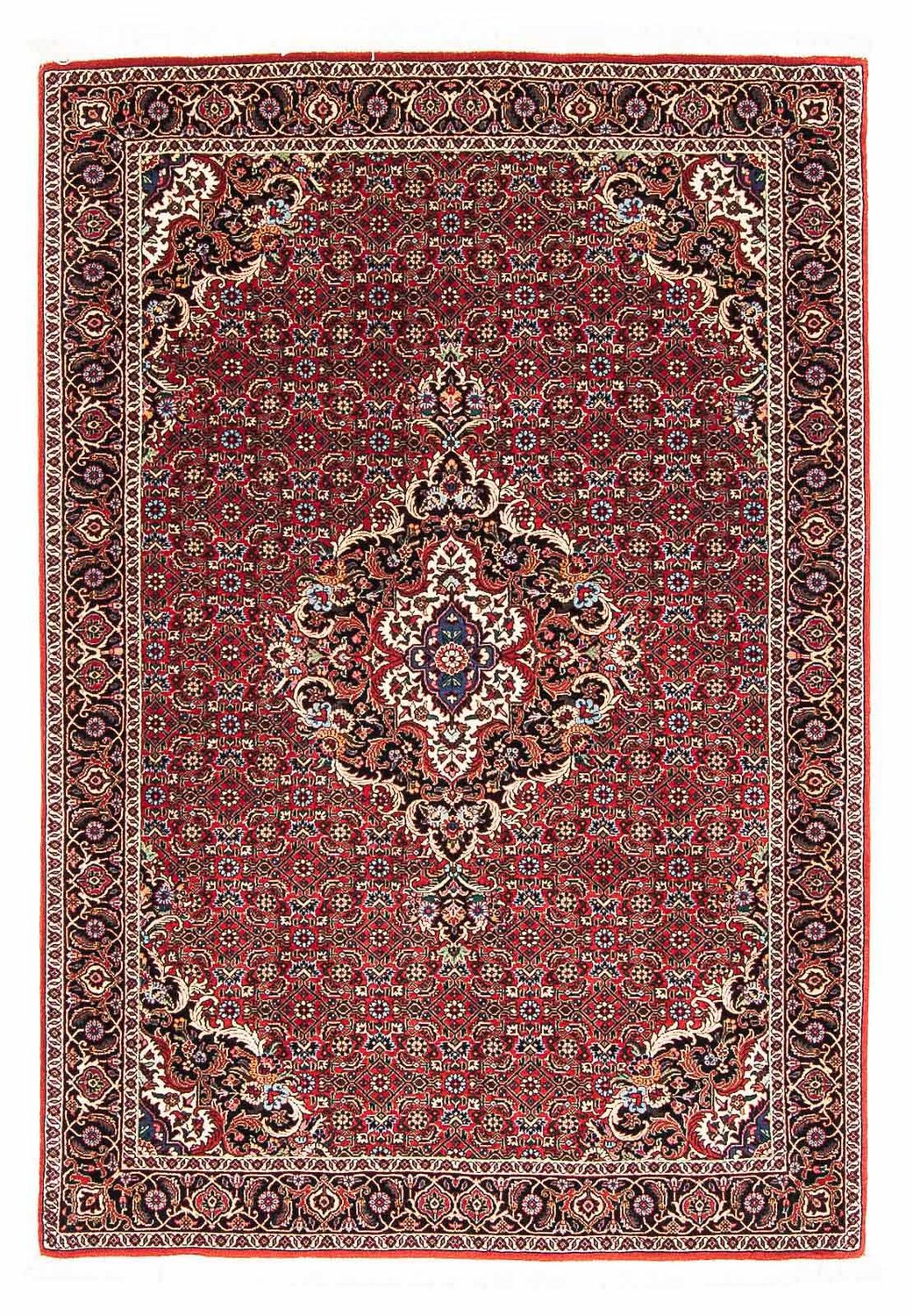 Tapis persan - Bidjar - 165 x 110 cm - rouge foncé