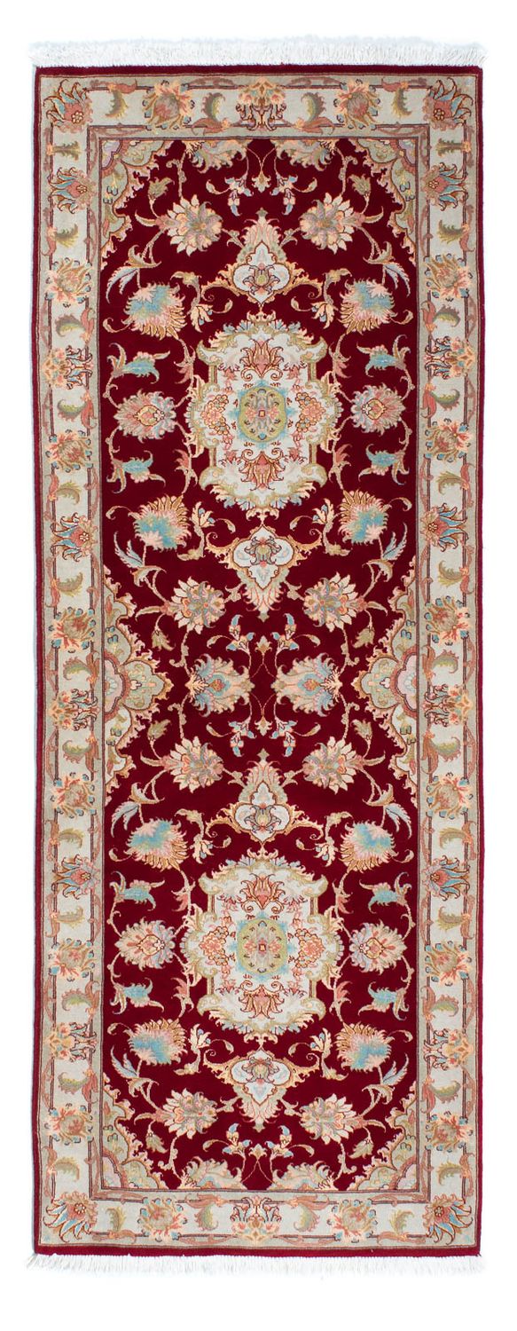 Tapis de couloir Tapis persan - Tabriz - 206 x 78 cm - rouge foncé