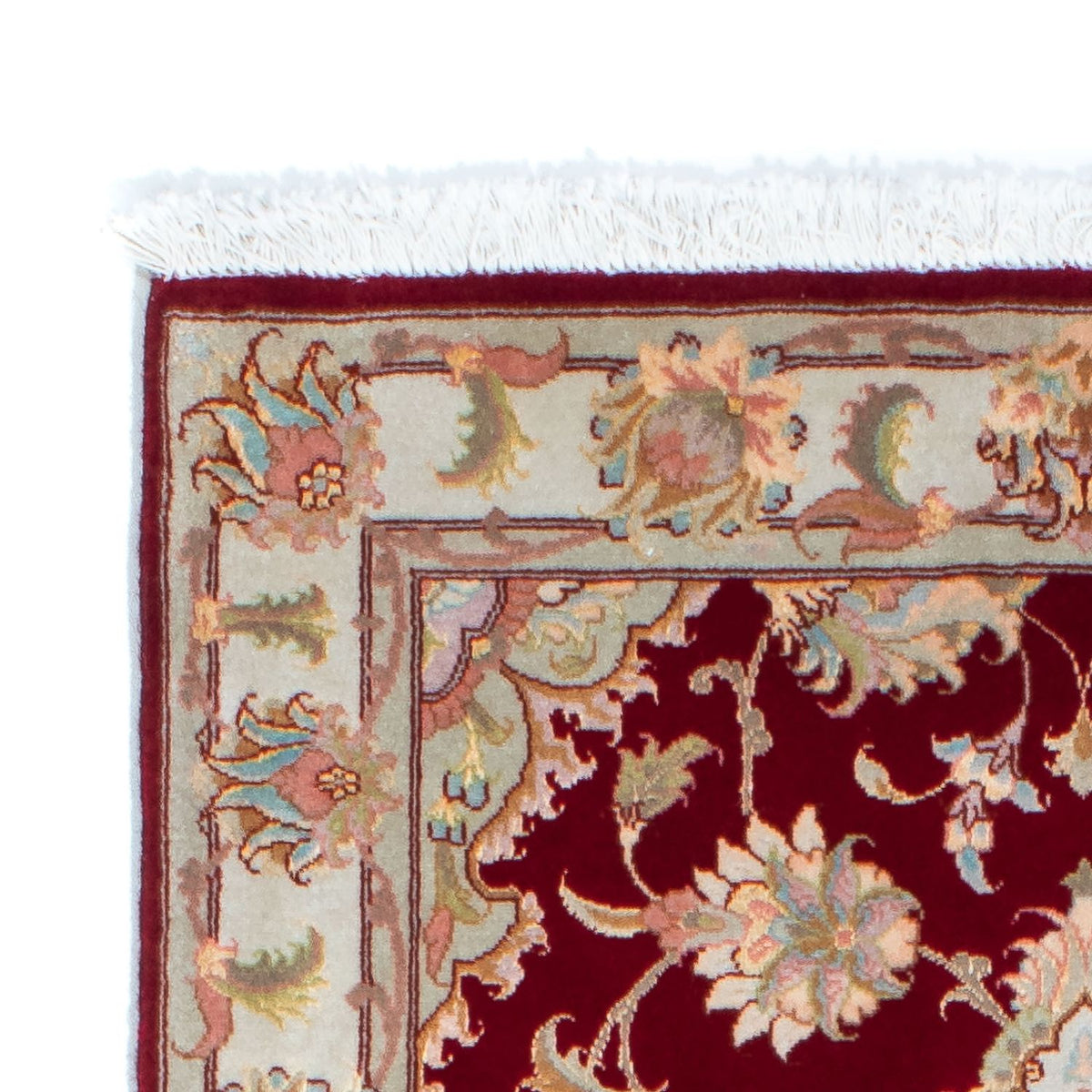 Tapis de couloir Tapis persan - Tabriz - 206 x 78 cm - rouge foncé