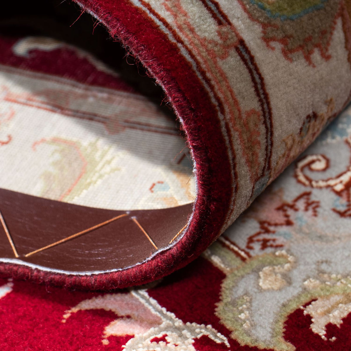 Tapis de couloir Tapis persan - Tabriz - 206 x 78 cm - rouge foncé