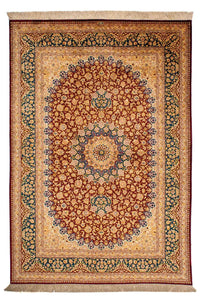 Tapis en soie - Soie chinoise - 198 x 137 cm - multicolore
