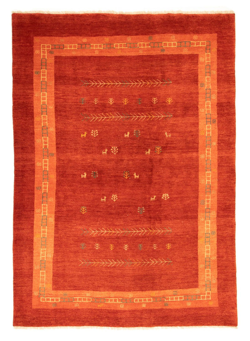 Tapis Gabbeh - Loribaft Persan - 233 x 173 cm - rouge