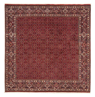 Tapis persan - Bidjar carré  - 205 x 205 cm - rouge foncé