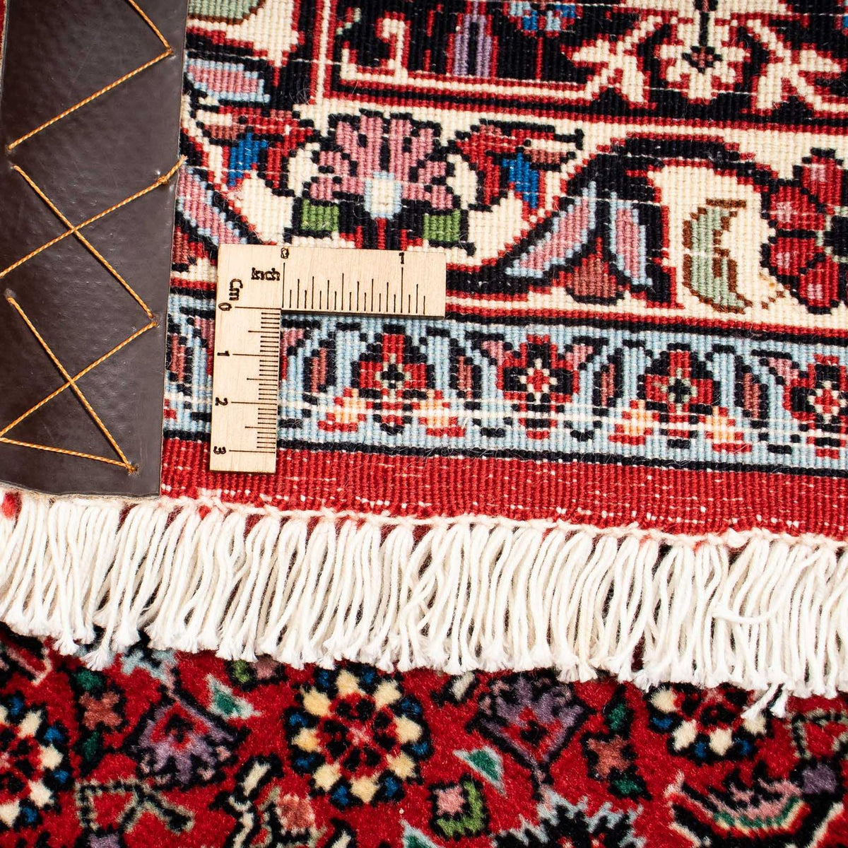 Tapis persan - Bidjar carré  - 205 x 205 cm - rouge foncé