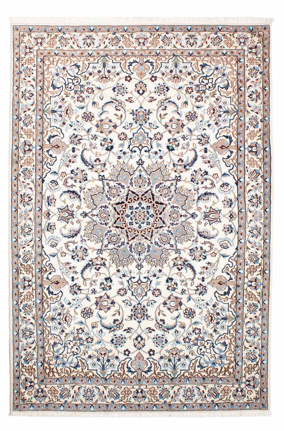 Tapis persan - Nain - Royal - 199 x 128 cm - beige