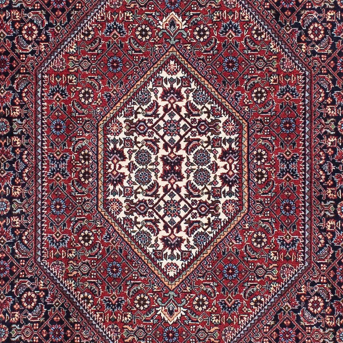 Tapis de couloir Tapis persan - Bidjar - 202 x 99 cm - bleu foncé