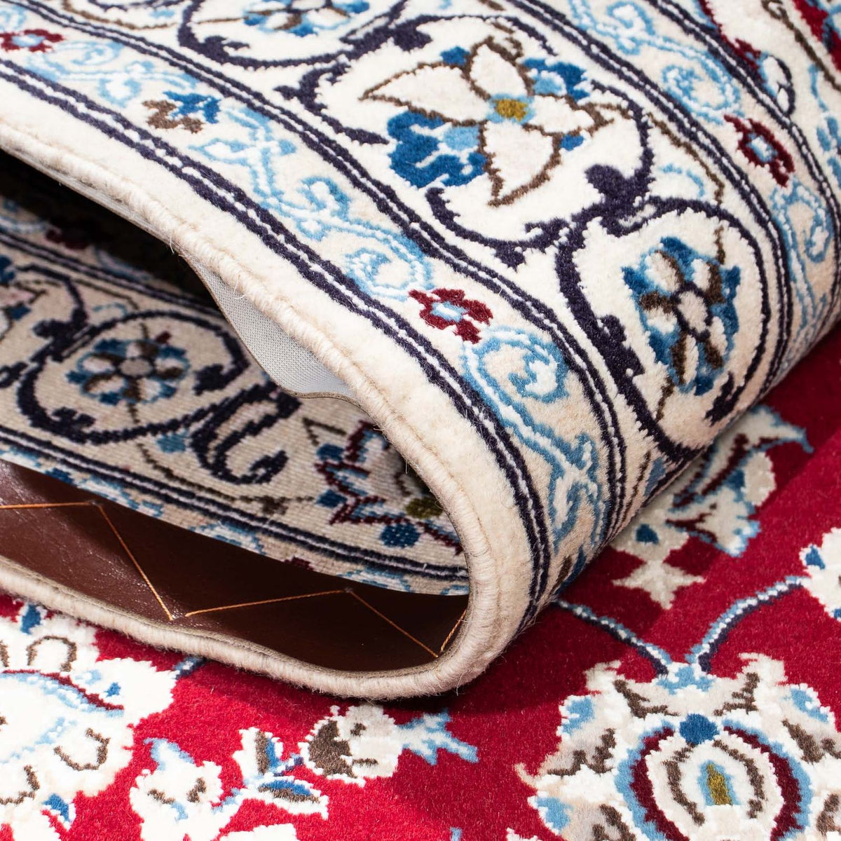 Tapis persan - Nain - Royal - 184 x 108 cm - rouge foncé