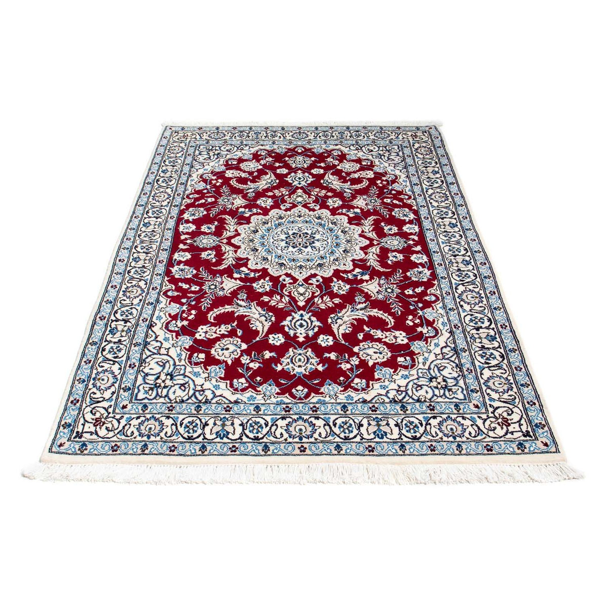 Tapis persan - Nain - Royal - 184 x 108 cm - rouge foncé
