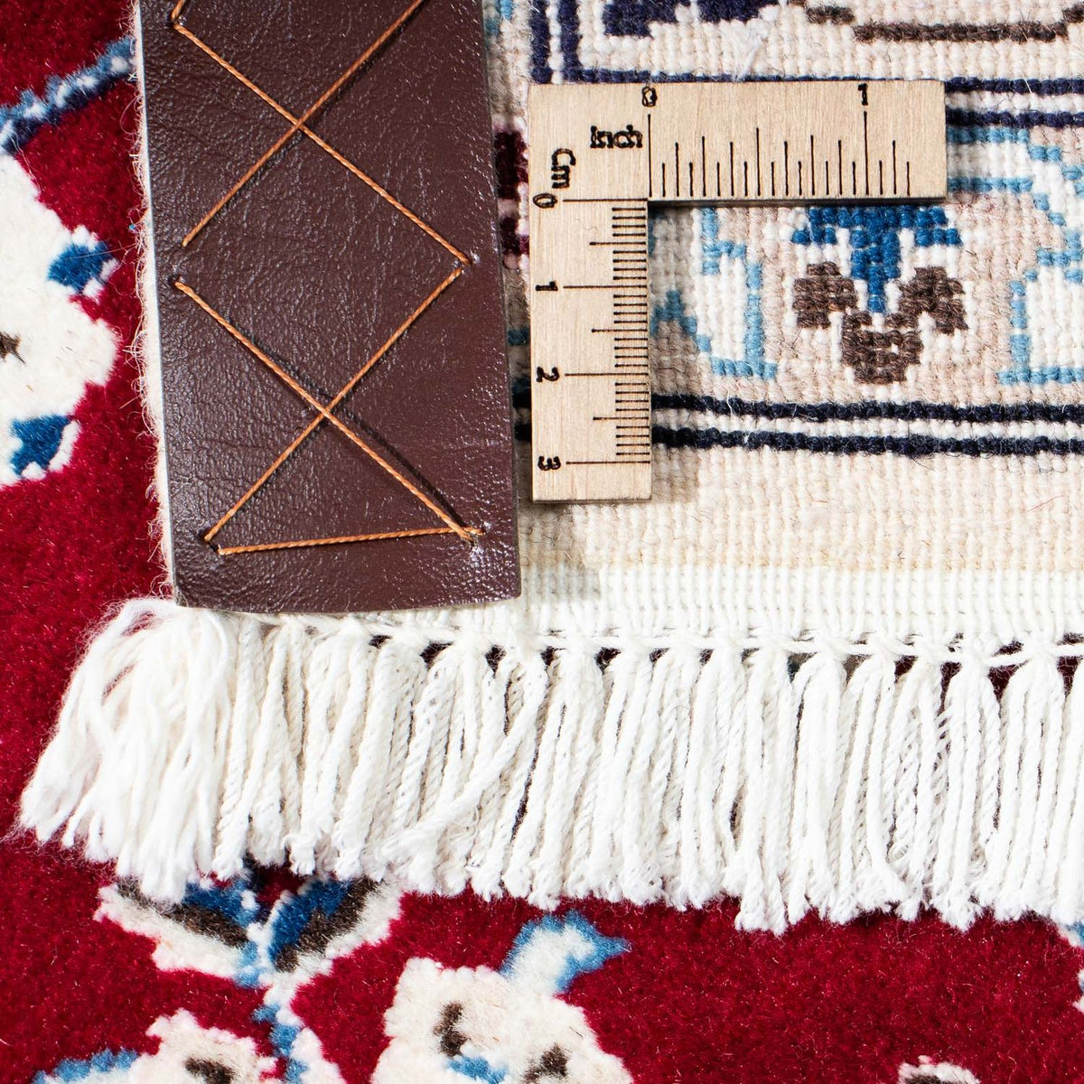 Tapis persan - Nain - Royal - 184 x 108 cm - rouge foncé