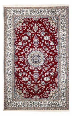 Tapis persan - Nain - Premium - 242 x 158 cm - rouge foncé