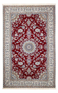 Tapis persan - Nain - Premium - 242 x 158 cm - rouge foncé