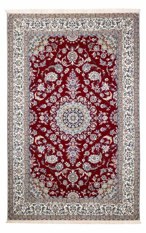 Tapis persan - Nain - Premium - 242 x 158 cm - rouge foncé
