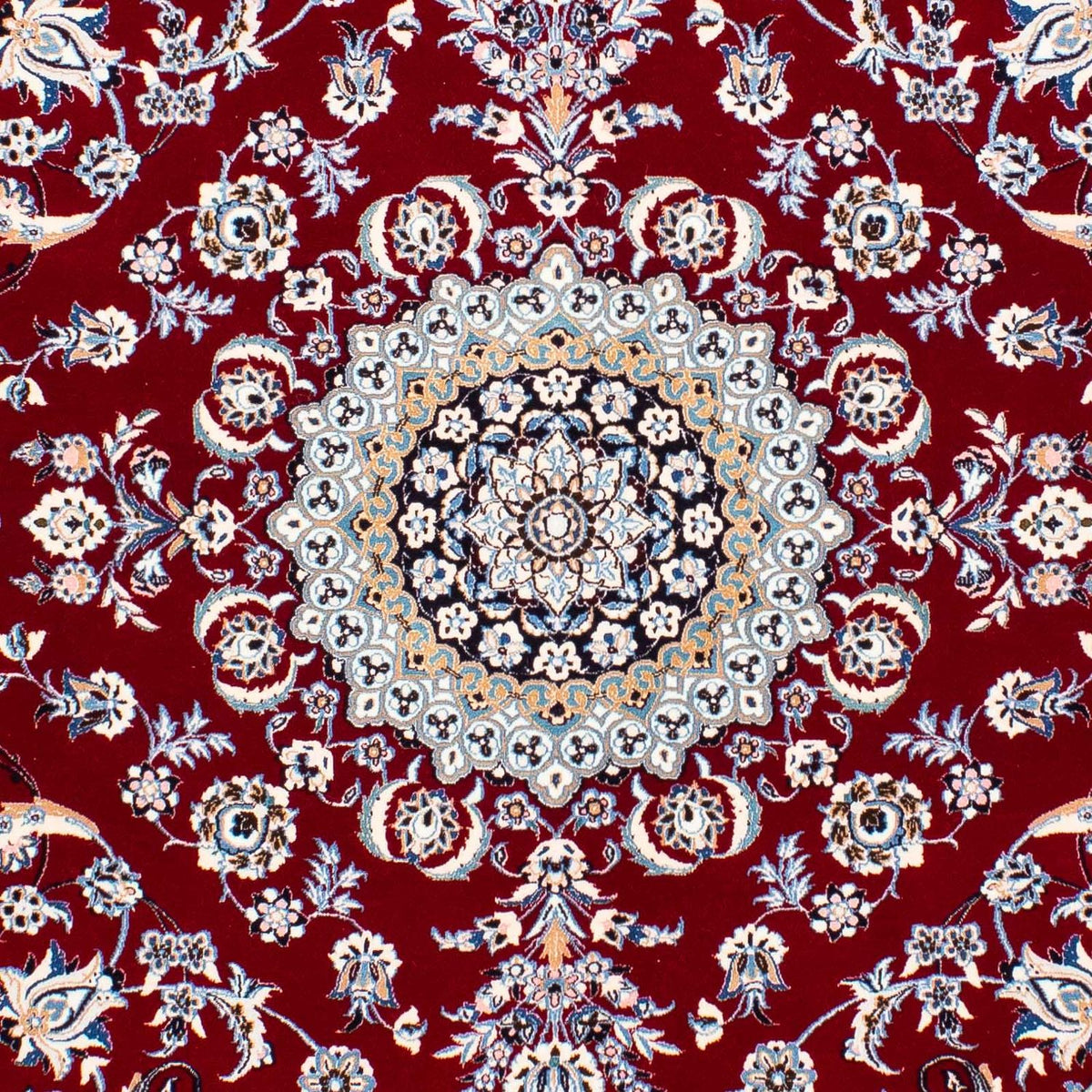 Tapis persan - Nain - Premium - 242 x 158 cm - rouge foncé