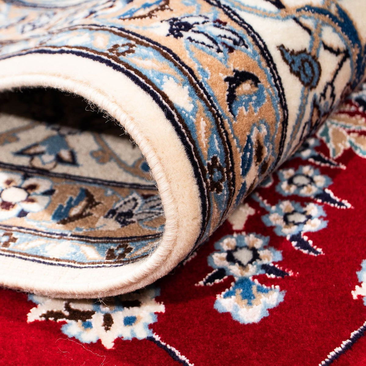 Tapis persan - Nain - Premium - 242 x 158 cm - rouge foncé