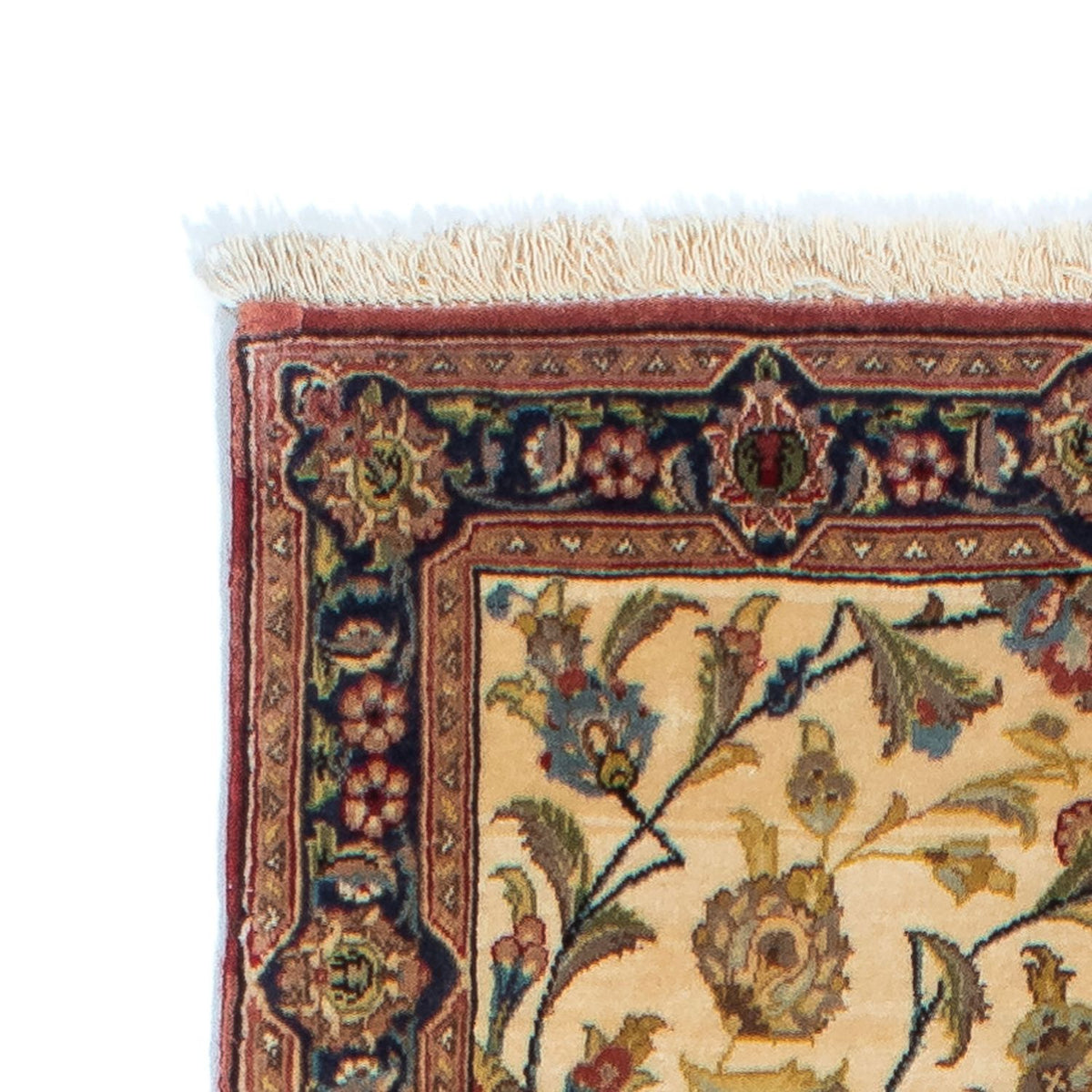 Tapis de couloir Tapis persan - Ghom - 193 x 57 cm - beige