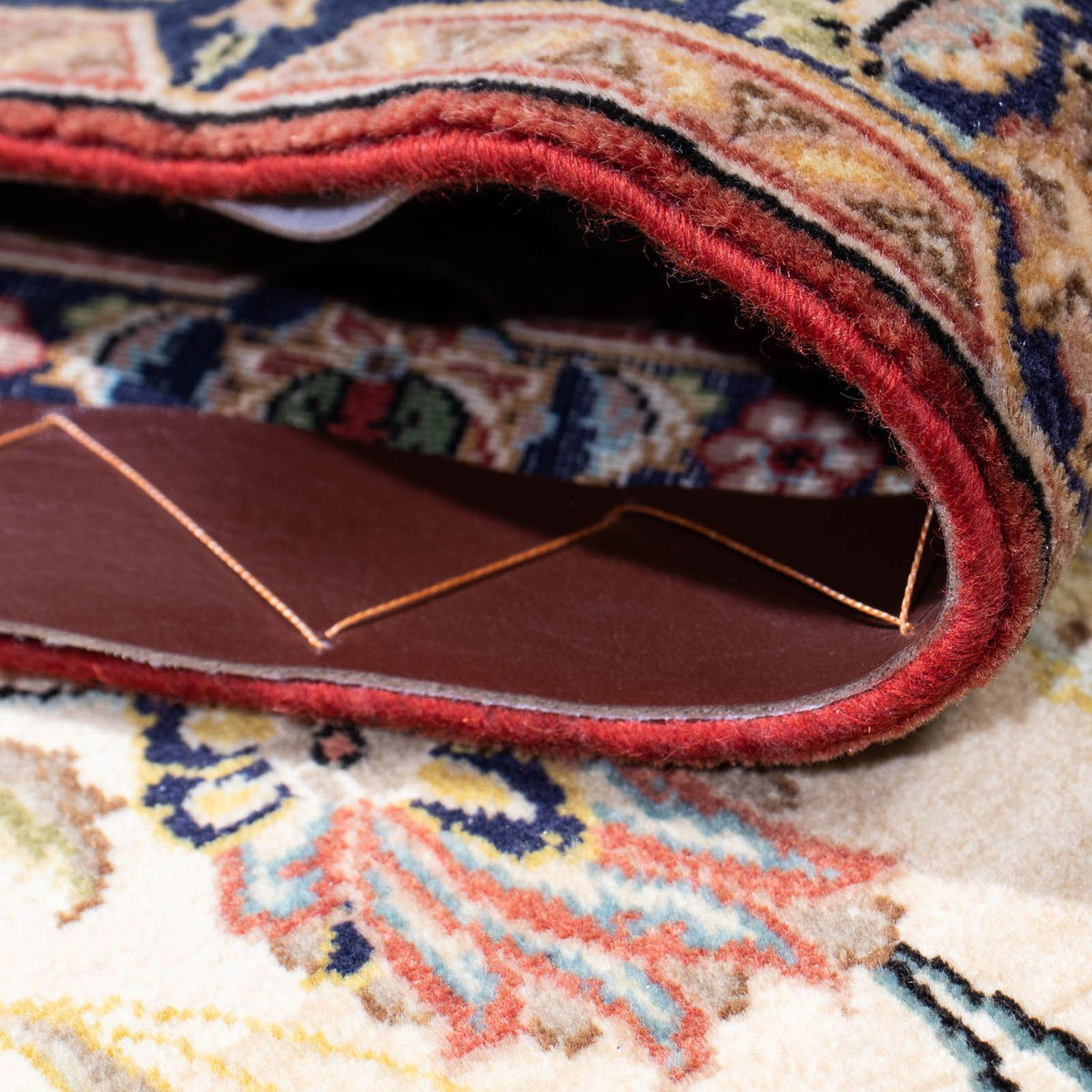 Tapis de couloir Tapis persan - Ghom - 193 x 57 cm - beige