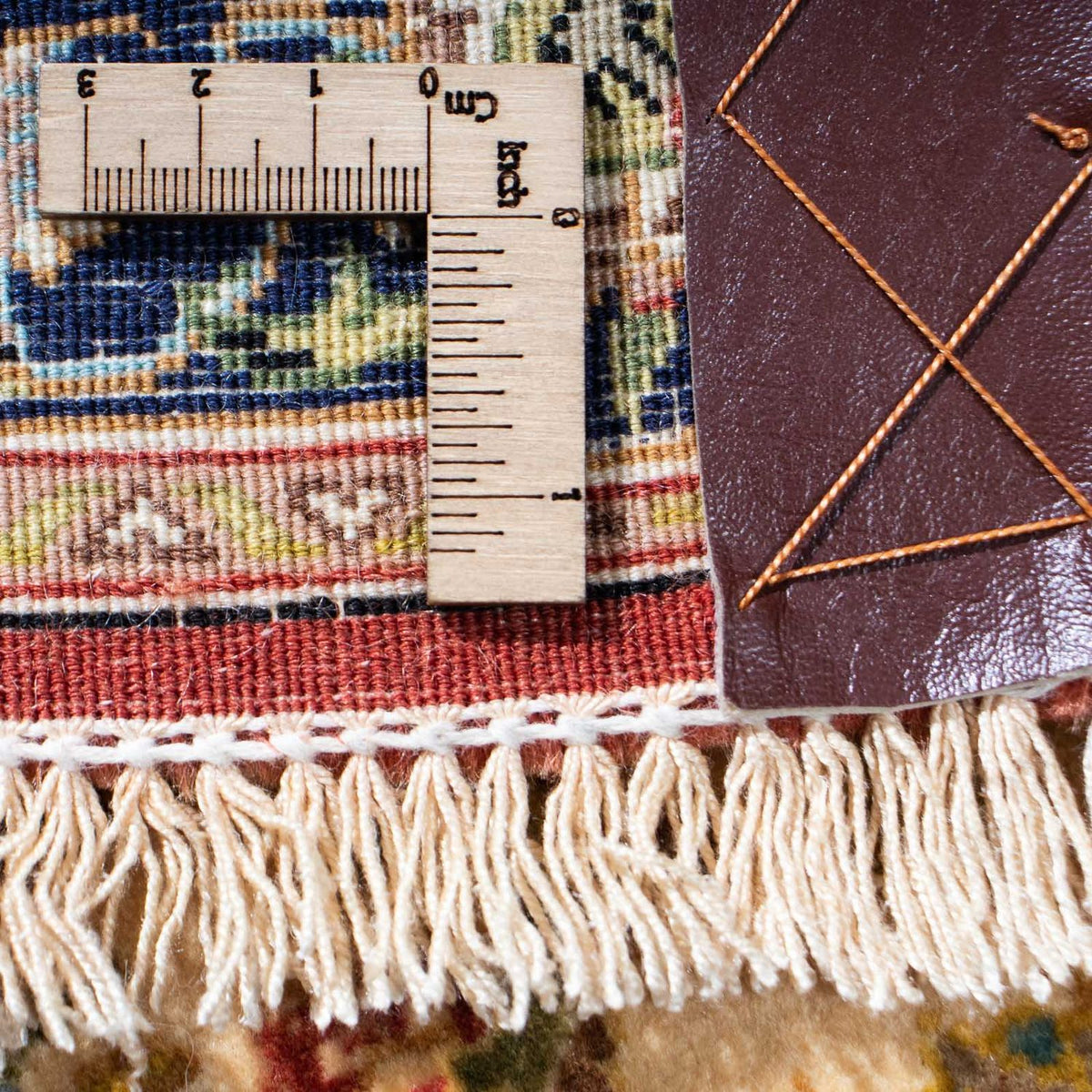 Tapis de couloir Tapis persan - Ghom - 193 x 57 cm - beige