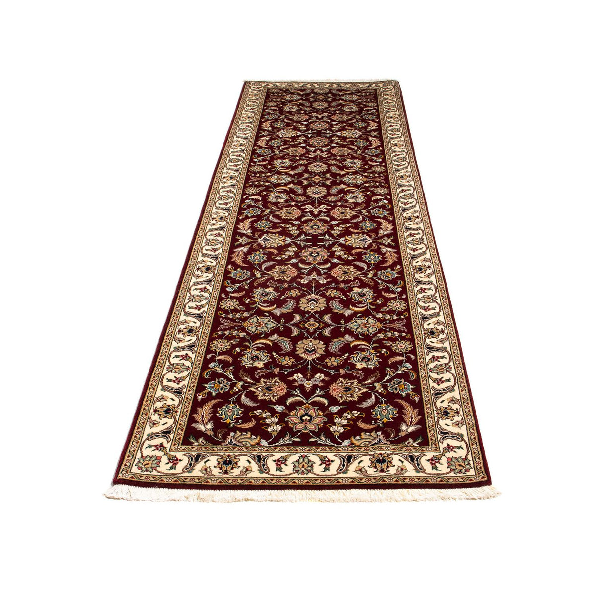 Tapis de couloir Tapis persan - Tabriz - Royal - 317 x 88 cm - rouge foncé