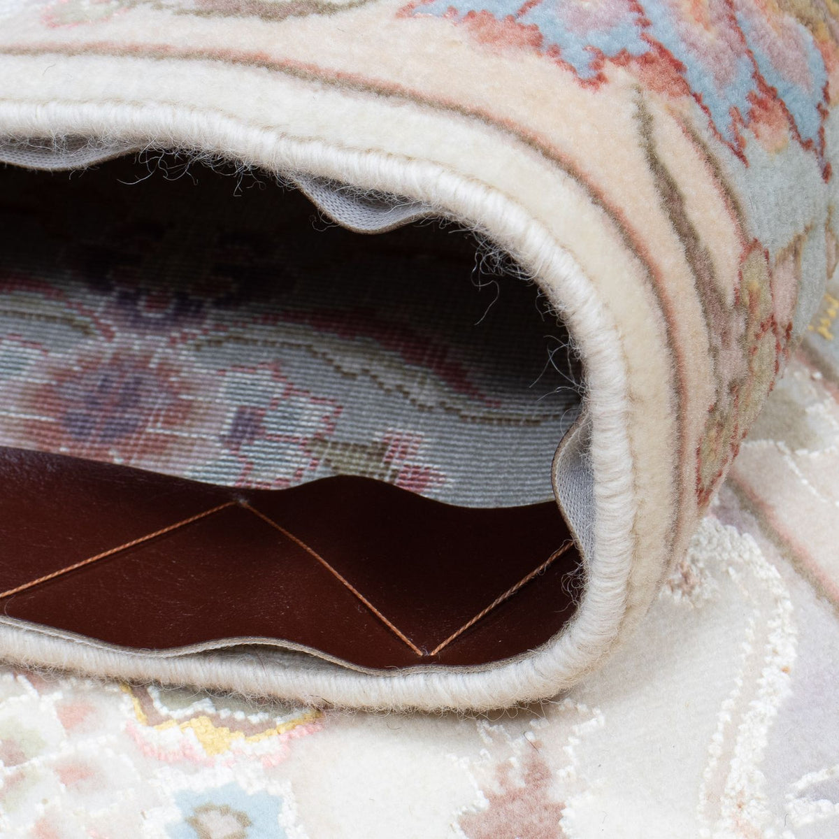 Tapis de couloir Tapis persan - Tabriz - Royal - 360 x 90 cm - beige