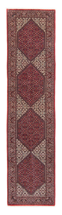 Tapis de couloir Tapis persan - Bidjar - 346 x 82 cm - rouge foncé