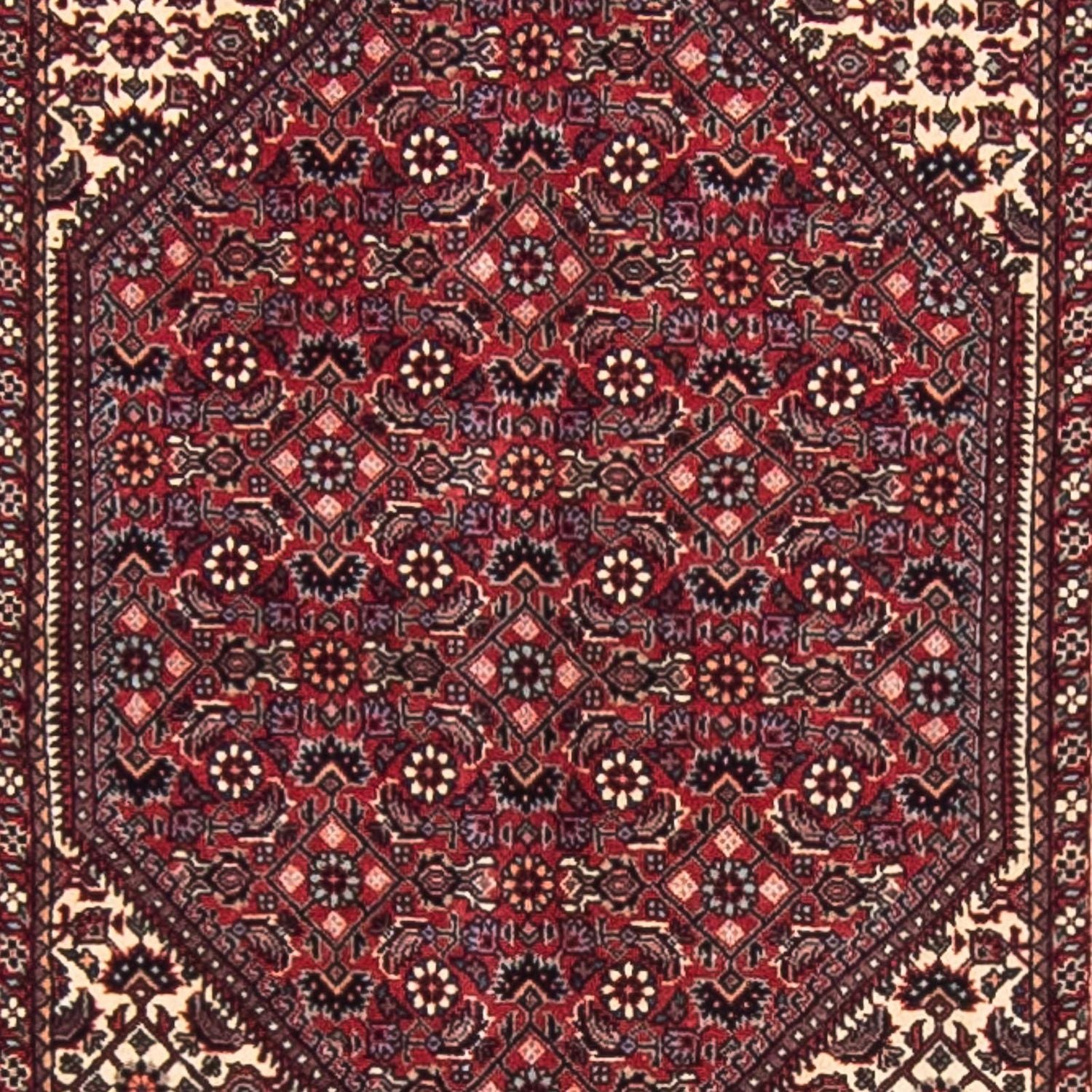 Tapis de couloir Tapis persan - Bidjar - 346 x 82 cm - rouge foncé
