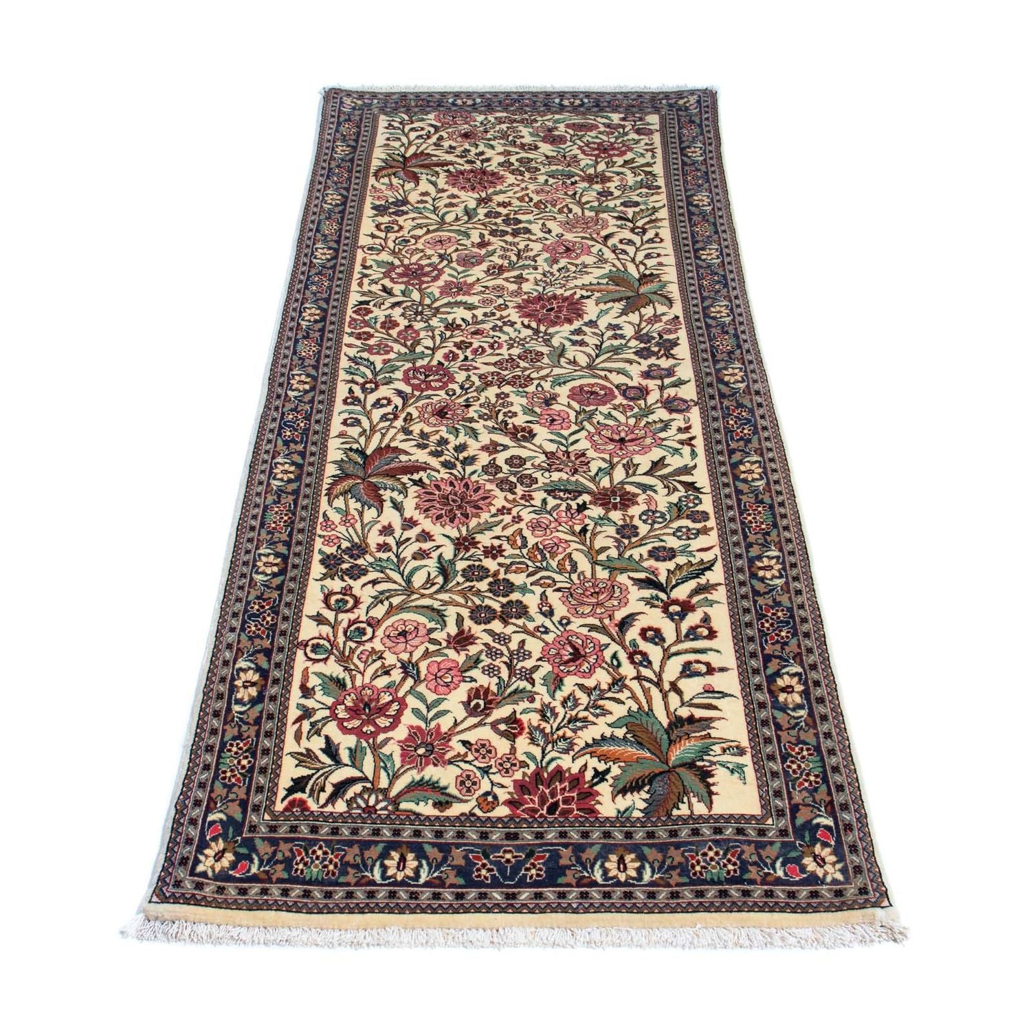 Tapis de couloir Tapis persan - Ghom - 212 x 70 cm - beige