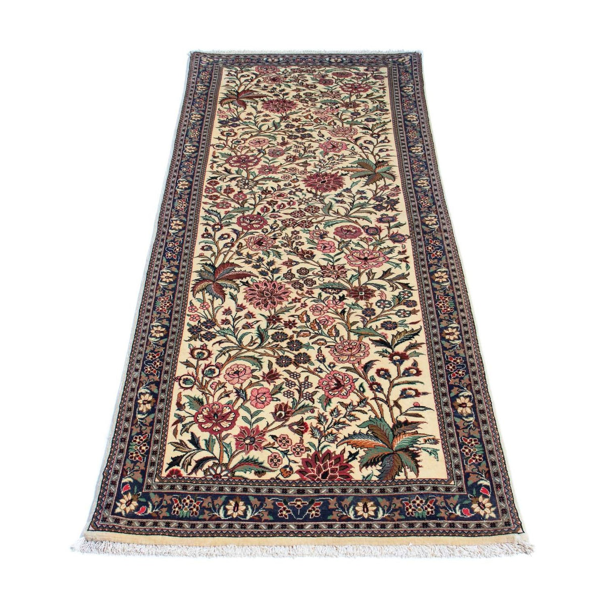 Tapis de couloir Tapis persan - Ghom - 212 x 70 cm - beige