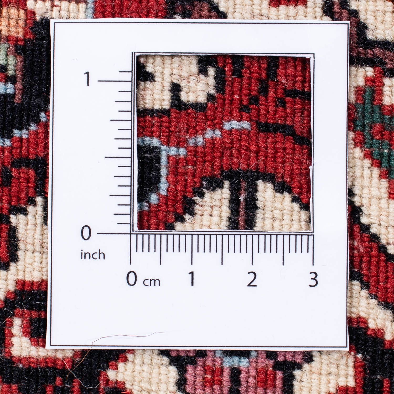 Tapis persan - Bidjar carré  - 253 x 253 cm - rouge foncé