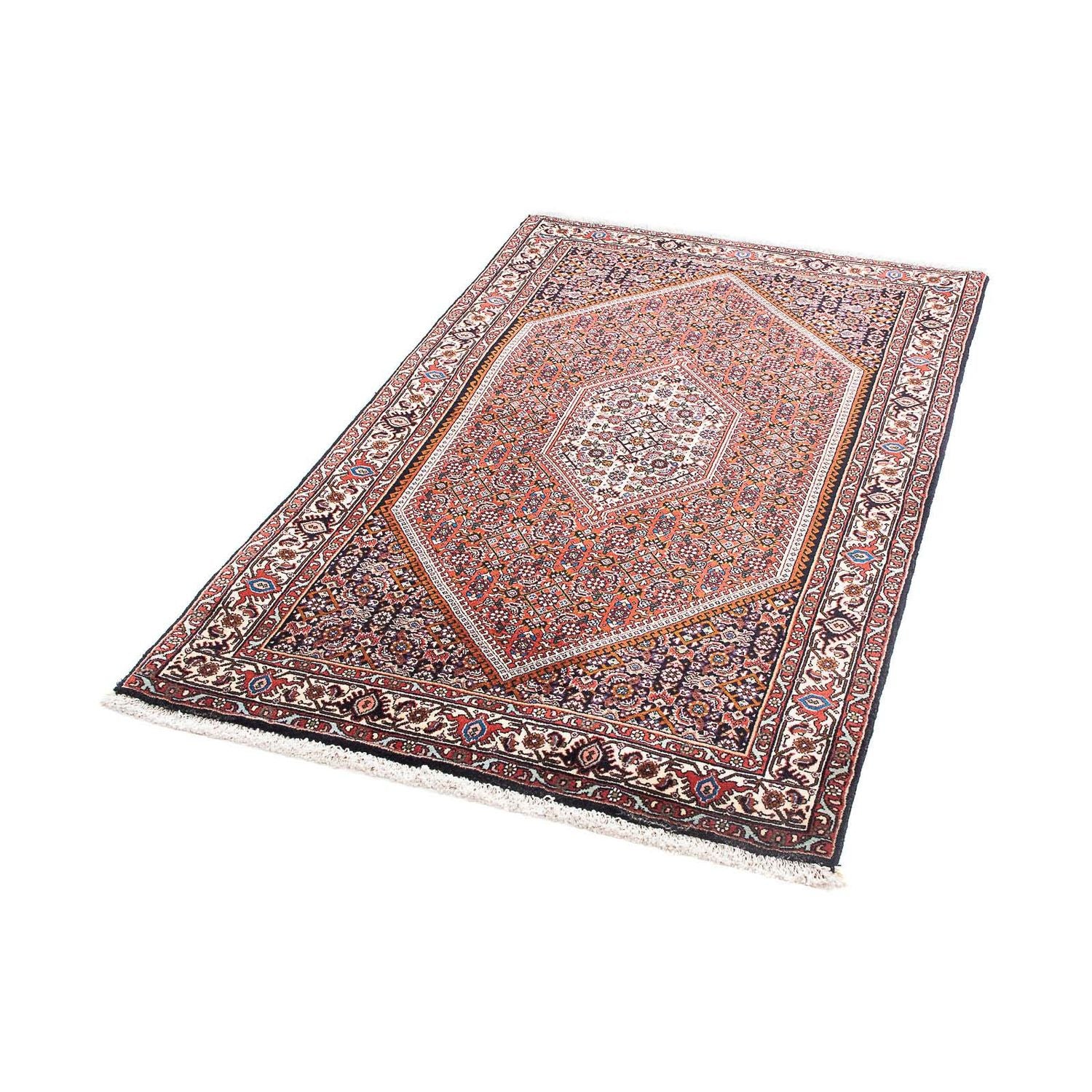 Tapis persan - Bidjar - 148 x 92 cm - rouge clair