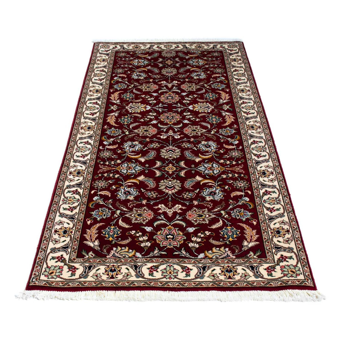 Tapis de couloir Tapis persan - Tabriz - Royal - 197 x 87 cm - rouge foncé