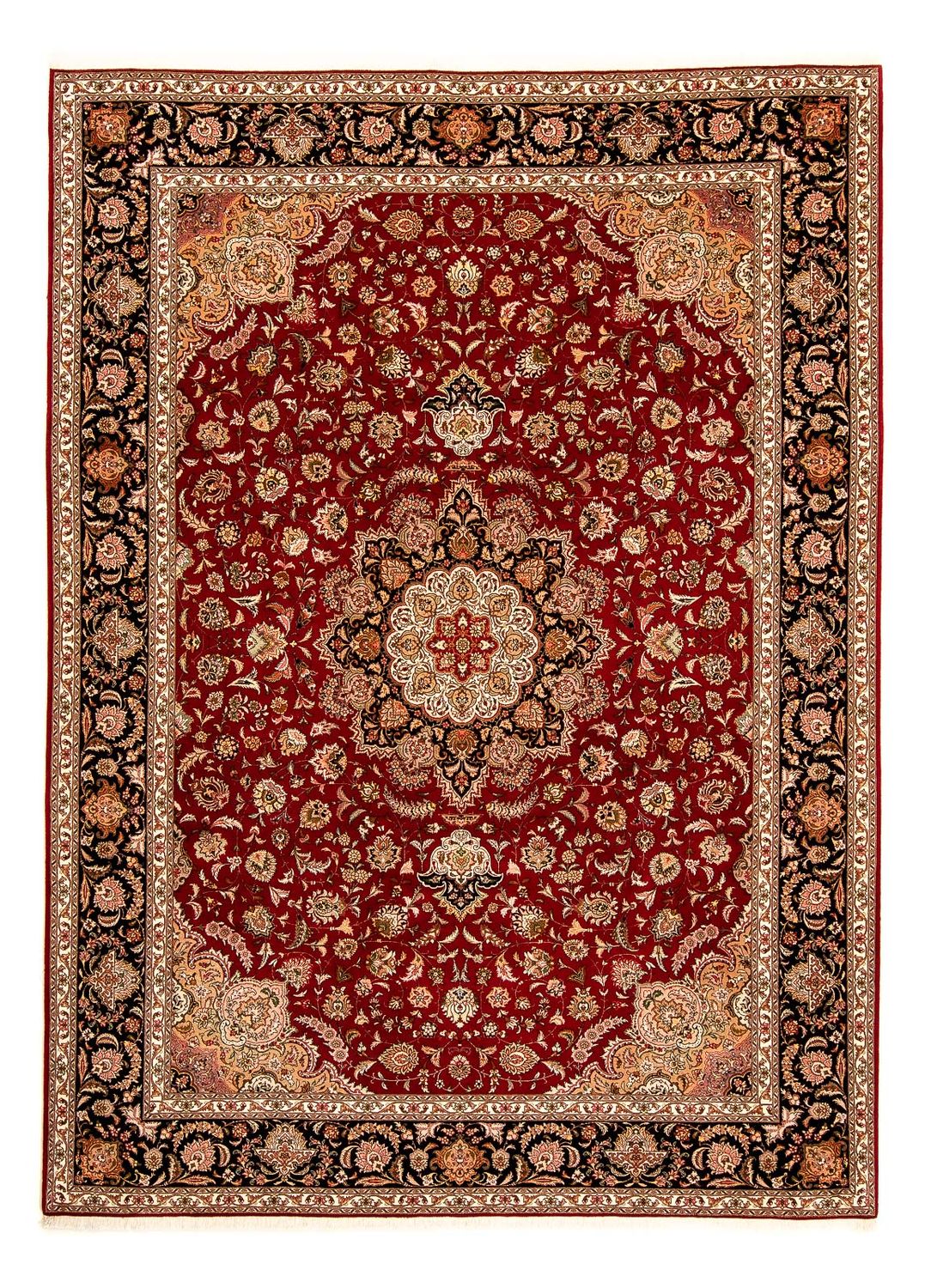 Tapis persan - Tabriz - Royal - 342 x 251 cm - rouge foncé