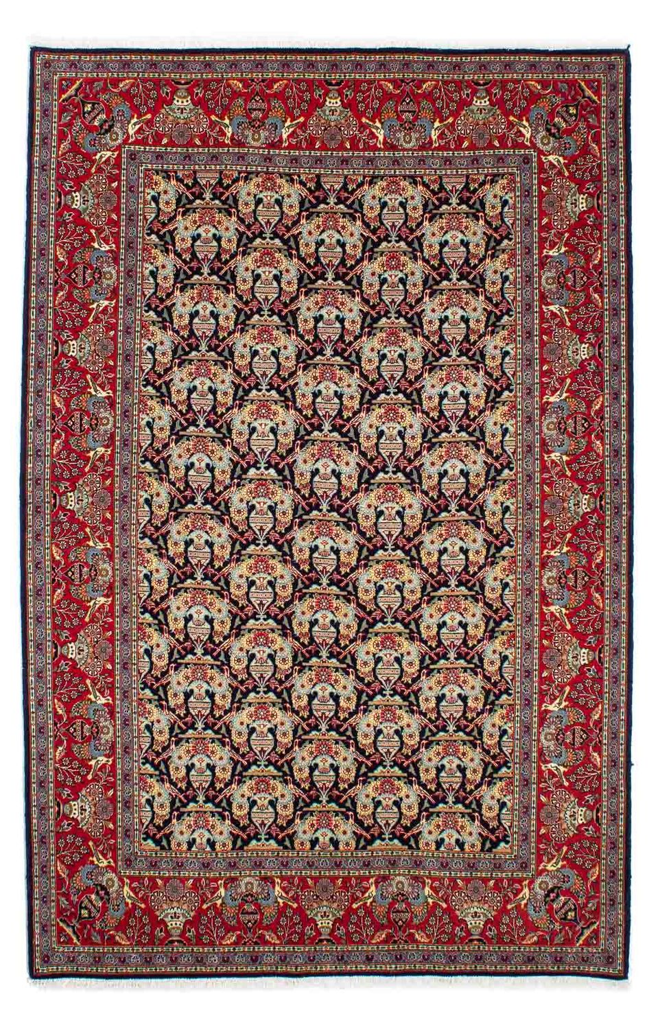 Tapis persan - Keshan - 223 x 145 cm - bleu foncé
