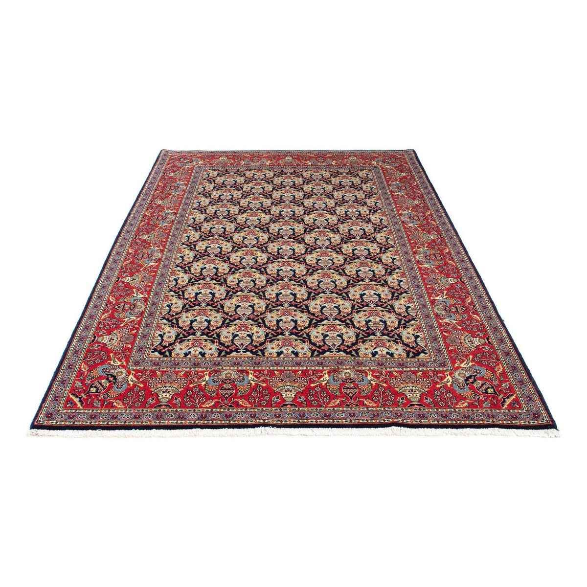 Tapis persan - Keshan - 223 x 145 cm - bleu foncé
