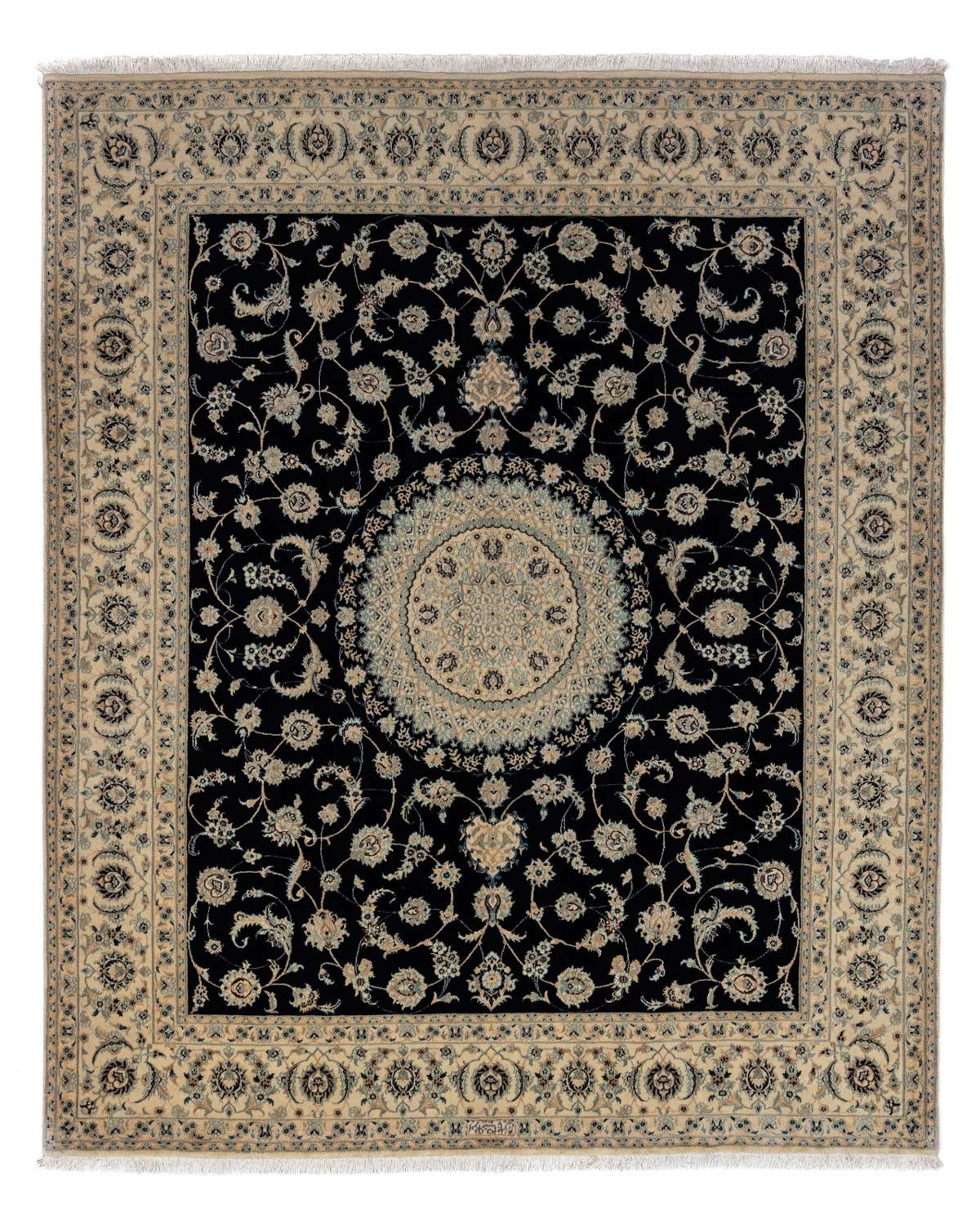 Tapis persan - Nain - Royal - 300 x 247 cm - noir