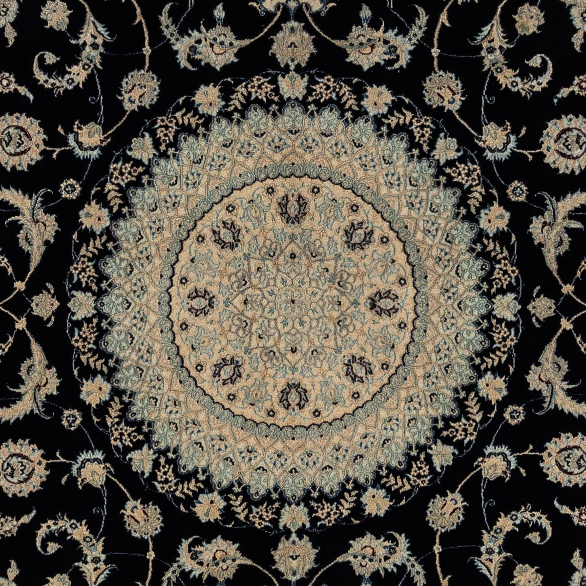 Tapis persan - Nain - Royal - 300 x 247 cm - noir