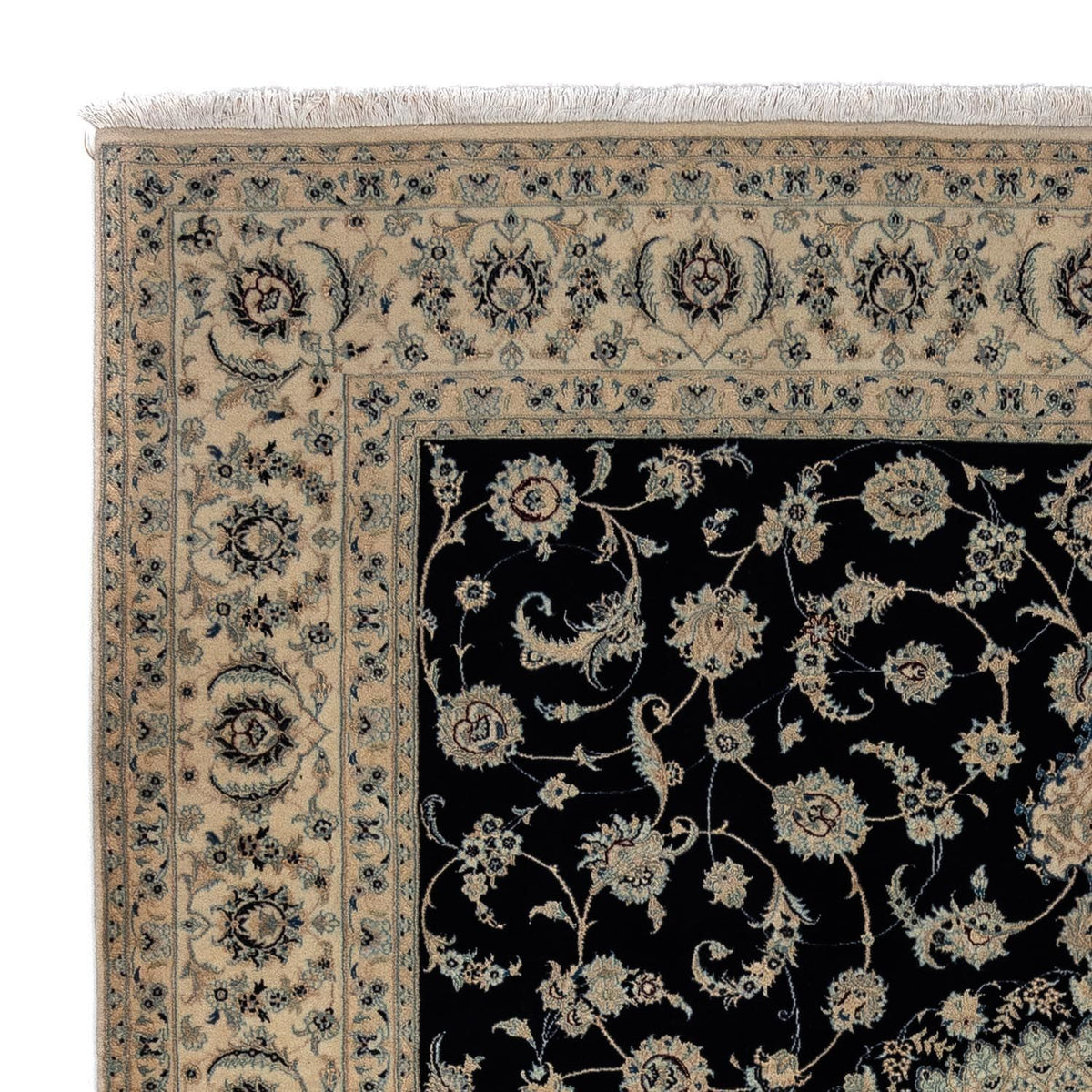 Tapis persan - Nain - Royal - 300 x 247 cm - noir