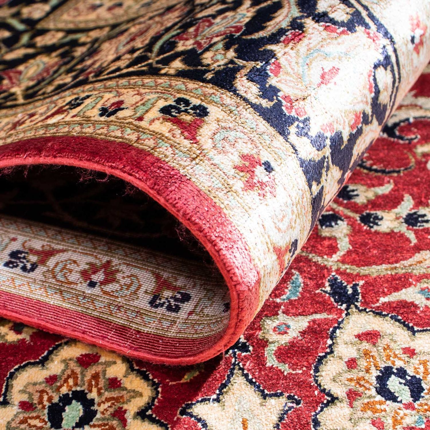Tapis persan - Ghom - 151 x 100 cm - rouge