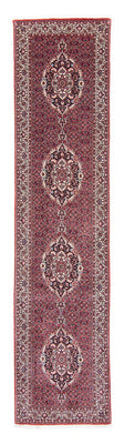 Tapis de couloir Tapis persan - Bidjar - 363 x 83 cm - rouge foncé
